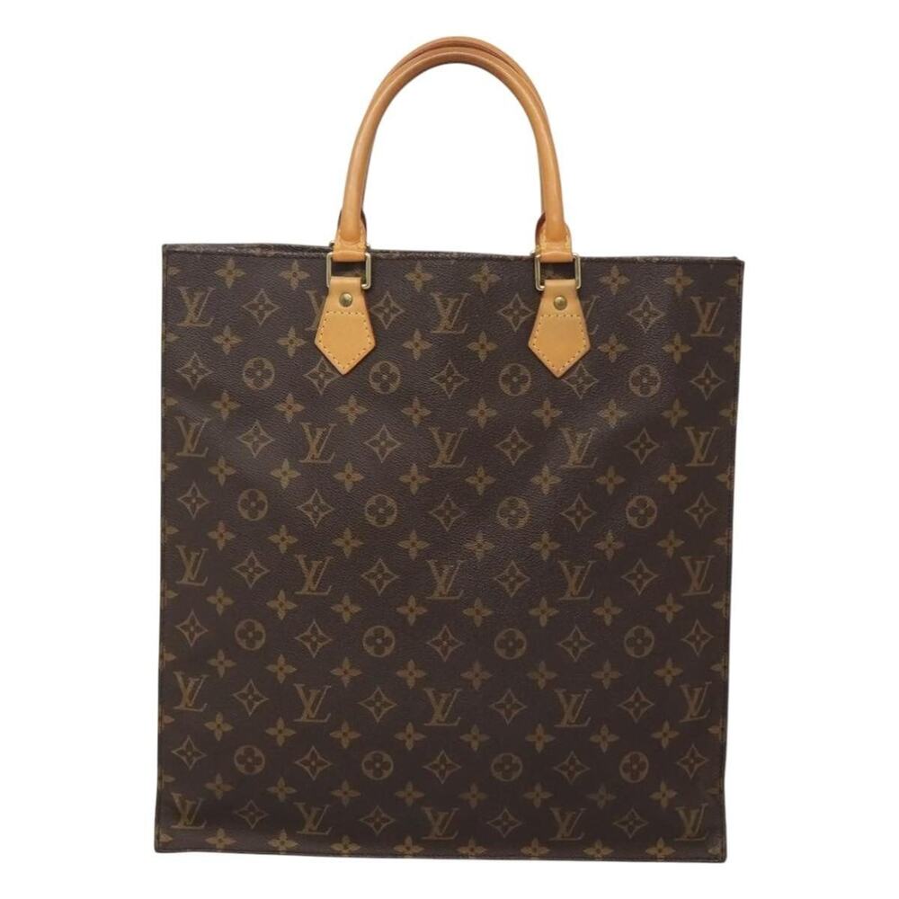 Louis Vuitton Monogram Sac Plat Handbag Brown